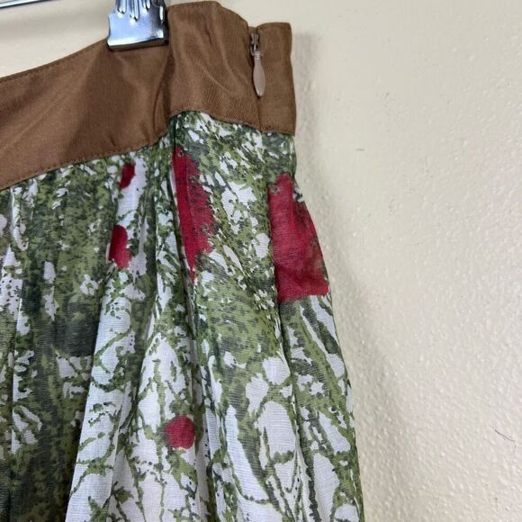 Anthropologie Viola Skirt Silk Floral Size 10 - Picture 5 of 8